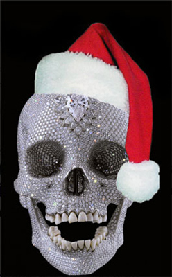 Christmas diamond skull