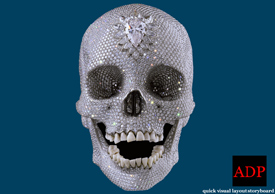 Damien Hirst diamond skull publicity