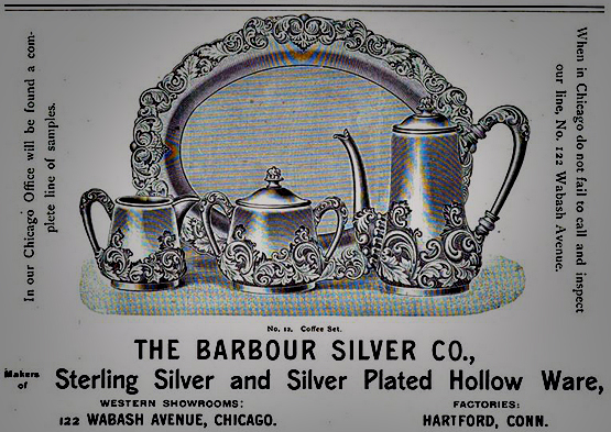 Barbour Silver Co tea service ad