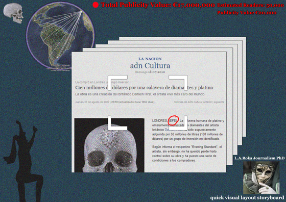 Damien Hirst diamond skull publicity