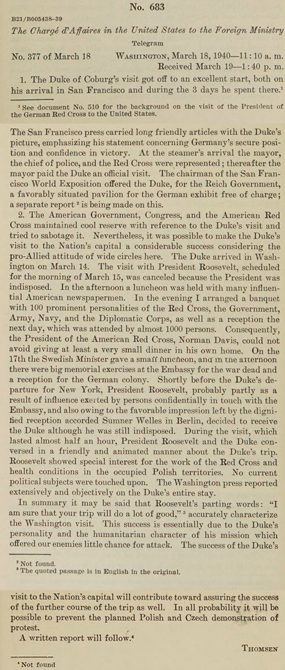 duke of saxe coburg and gotha seized intelligence