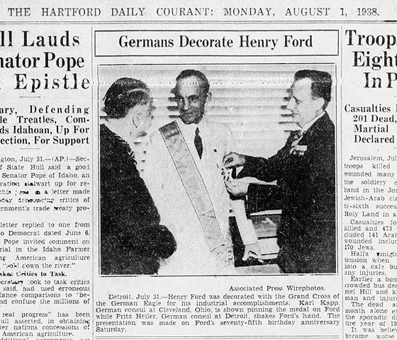 Henry Ford Hitler medal