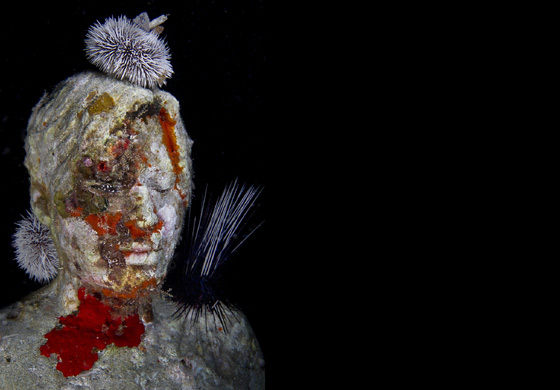 Sculpture at Under by Jason deCaires Taylor