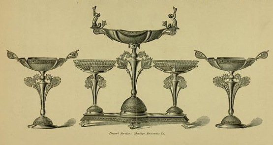 Meriden Britannia Company dessert service