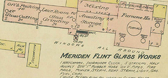 meriden flint glass co map
