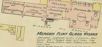 meriden flint glass co map