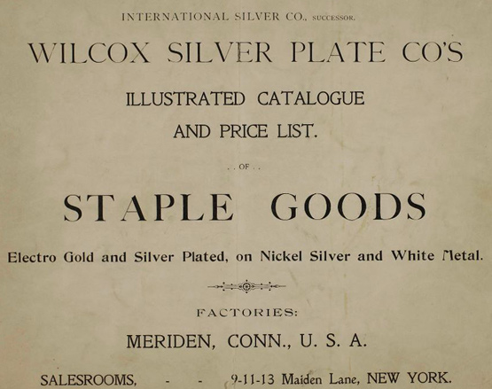 Wilcox Silver Plate Co catalogue